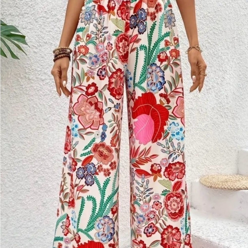 Floral Palazzo Pants - Size Small - Picture 4 of 4